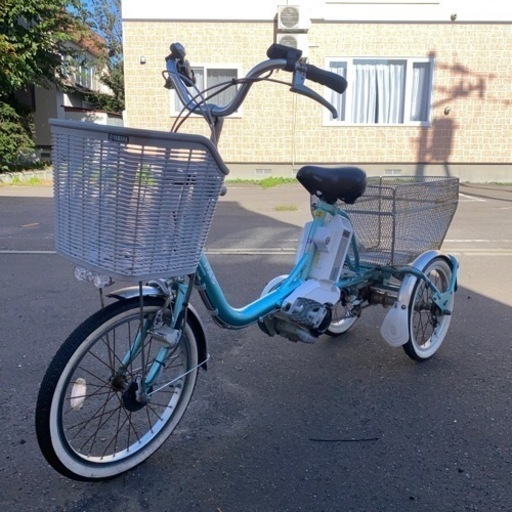 3輪電動アシスト自転車　YAMAHA PASワゴン　アクアブルー