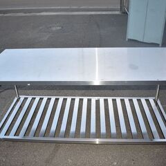 【ヤ取12/9終了】≪zy687≫美品 ステンレス 中板付き 多用途 作業台/調理台/テーブル 180×75×80cm  厨房/店舗 40910-08 ヤ取12/9終了】≪zy687≫美品 ステンレス 中板付き 多用途