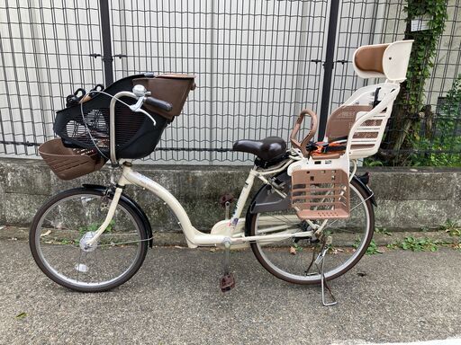 子供乗せ3人乗り自転車　プチママンDX263-RHD-F　アイボリー【近郊配達可】