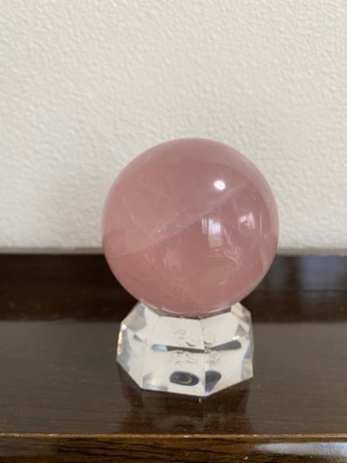 【高品質、マダガスカル産】ローズクォーツの水晶玉 天然石 パワーストーン