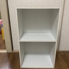 白　カラーボックス　2段ボックス