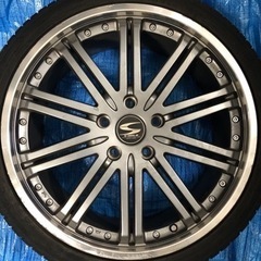 【来週現物確認後受け渡し予定の為、一旦受付を終了します】 アルミ付き夏タイヤ／4本32,000円