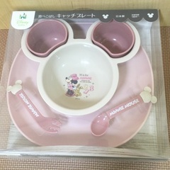 新品　日本製　離乳食　食器　ミニーちゃん　女の子　Disney お皿