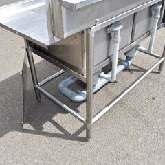 ヤ取終了1/27】≪y392≫美品 2槽 ソイルドシンク/流し台 作業蓋