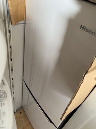 2019年製 ハイセンス 冷蔵庫 幅48cm 150L パールホワイト HR-D15C 2ドア 右開き 自動霜取り コンパクト