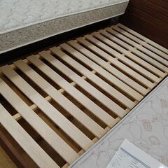 ① フランスベッド シングルベッド 幅97×奥200×高85cm マットレス付き 