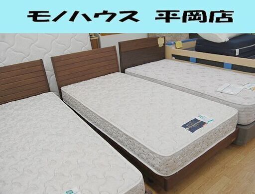 ① フランスベッド シングルベッド 幅97×奥200×高85cm マットレス付き