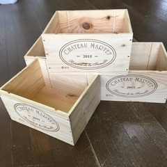 (2)ワイン 木箱 （シャトー・マルテの木箱）500円