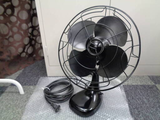 TOSHIBA 東芝　A.C.ELECTRIC FAN　アンティーク扇風機　ブラック　中古現状品