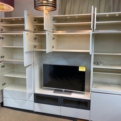 R482 高級 PAMOUNA 壁面テレビボード、壁面収納 全幅260cm ～50㌅