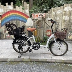 【Y985】後子供乗せ自転車　ルノー　20インチ　サドル新品　3...