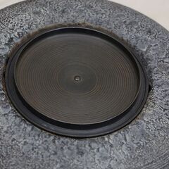 釜師 内脇喜平 琉球風炉 刷毛目釜添 共箱付属 茶道具 銅器 (R2192wY)