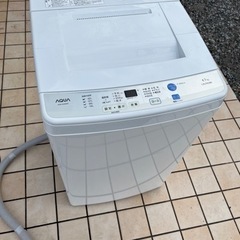 洗濯機 差し上げます。AQUA 4.5kg 2016年 未掃除 