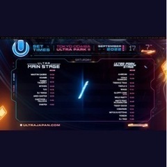 ultra japan 2022 9月17日のチケット2枚