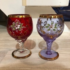 ヴェネチアンガラスのペアグラス