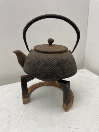 南部鉄瓶 あられ アラレ 池永 茶瓶 茶器 茶道具 急須 南部鉄器 レトロ 現状品