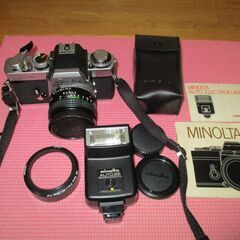 超希少☆minolta XE一眼レフ☆説明書、フラッシュあり※水曜まで