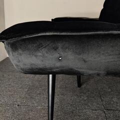 展示品 スタイリッシュソファー 2人掛け ブラック