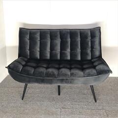 展示品 スタイリッシュソファー 2人掛け ブラック