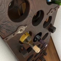 ◆木製ワインラック　18本収納　アンティーク風◆