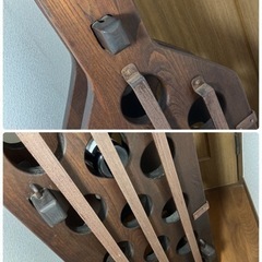 ◆木製ワインラック　18本収納　アンティーク風◆