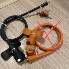 【9/19まで】自転車　ワイヤーロック　黒犬