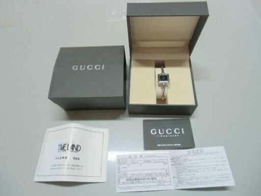 ◆ GUCCI グッチ クオーツ レディース腕時計 文字盤 ブラック 純正ベルト 1900L ケース・付属品付