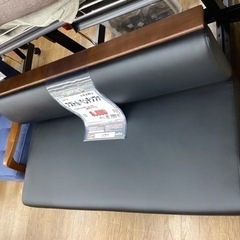 KI-68【新入荷　リサイクル品】ニトリ　アストル　ベンチソファ　黒×ブラウン