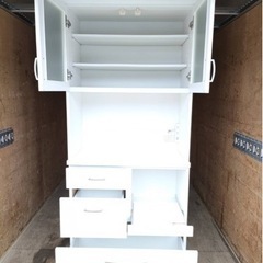 ■白家具■食器棚　レンジ台　レンジボード