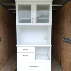 ■白家具■食器棚　レンジ台　レンジボード