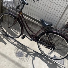 自転車　茶色