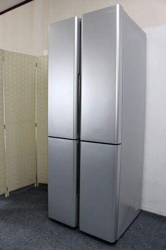 AQUA/アクア AQR-TZ42K 薄型大容量冷蔵庫 420L 両開き4ドア  シルバー うす型設計 自動製氷 2021年製  中古家電 店頭引取歓迎 R6462)