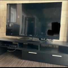 【ネット決済】TV台 ブラック 伸縮型テレビボード