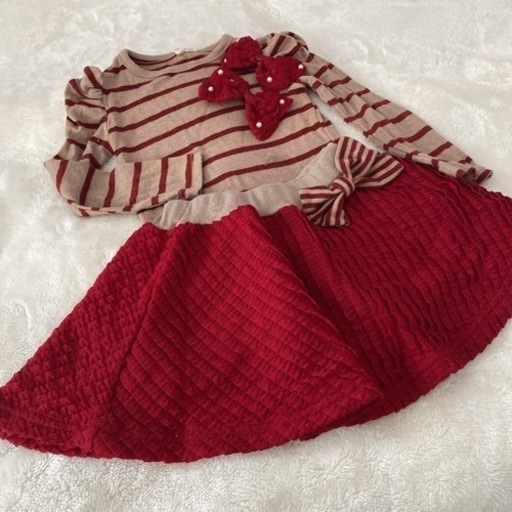 2点セット 韓国子供服 トップス スカート90 赤 ミッキー 船堀の子供用品の中古あげます 譲ります ジモティーで不用品の処分