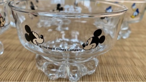 【超美品】ディズニー　ファンタ　ミッキー ミニー　ドナルド　デザートグラス　5個