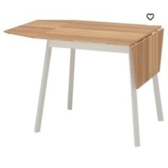 【お渡し決定】 IKEAのドロップリーフテーブル　竹　99.9%...