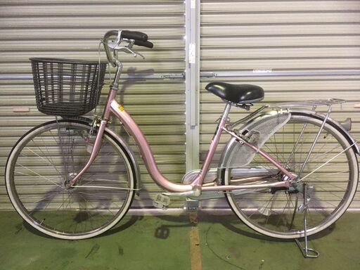 婦人用自転車（中古037） ブリヂストン ピンク 鍵付き