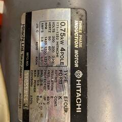 ニッサルコ　CM-7050　富士　日立　200ｖ　0.75kw　約100？　動作OK　スイッチ付　NISSALCO　動力　コンプレッサー