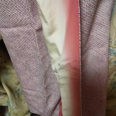 正絹袷人気紫色総絞り裄67.5長め希少着物未使用品