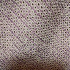 正絹袷人気紫色総絞り裄67.5長め希少着物未使用品