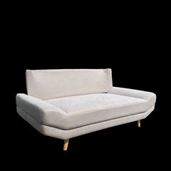 クッション　小　１ケ不足　　ゆったり座面　　2人掛け　　グレー　ソファーベット　FF6977