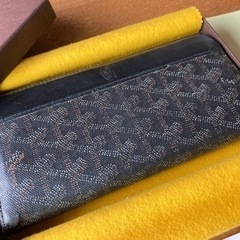 ☆GOYARD☆長財布　ブラック　ラウンドファスナー　レザー　マティニョン