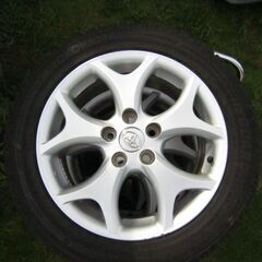 215/55R17 エスティマ純正ホイール スタッドレスタイヤ4本セット 残山あり