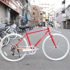 新車スポーツ自転車ーレッド