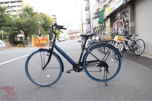 グランドセール 漫画 軽快車−27インチブラック 自転車本体