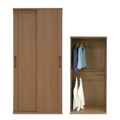 ワードローブ ライトブラウン 受注生産】組み合わせを選べるワードローブ＜ライト付き＞[日本製