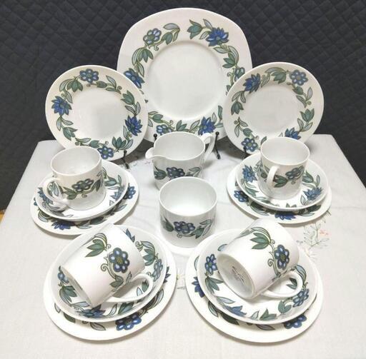 超美品！スージークーパー「ブルーアールヌーボ」ティー 17点セット