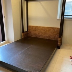 天蓋付きウォーターヒヤシンス　クイーンサイズベッド
