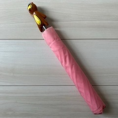 折り畳み傘　ピンク　たぬき