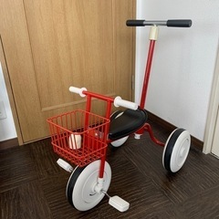 無印良品　三輪車　レッド　カゴ付き